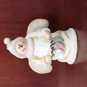 Plum Pudding Snowmen Angel